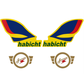 Wasserabziehbild für Simson SR4-4 Habicht Tank Rahmen Klebefolie Wasserschiebebild Logo Kleber Sticker Emblem