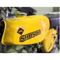 Aufkleber Paar Tank Seitendeckel schwarz transparent IFA für Simson S50 electronic S51 KR51 SR50 Klebefolie Kleber Büffeltank