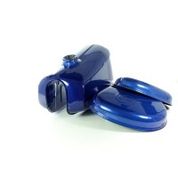 Premium Lackset blau metallic Tank + Seitendeckel für Simson S51 S50 S70 Kraftstoffbehälter mit Wirbel