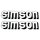 2 Aufkleber Logo Emblem für Simson S51 S50 S70 Schriftzug Tank weiß-weiß-schwarz