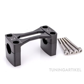 Set PZ-Tuning CNC Lenker Auflagen schwarz eloxiert + Schrauben für Simson S51 S50 S70 S53 mit Teilegutachten