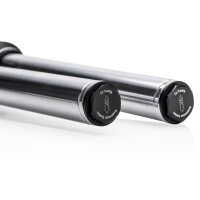 PZ Tuning Telegabel +5cm verlängert silber für Simson S51, S70, S50 SR50 S53 + Teilegutachten mit Aufnahme Scheibenbremse 76,5cm