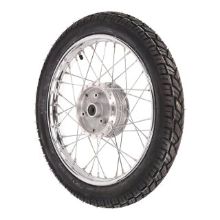 Komplettrad chrom, Hinterrad Simson S51 S50 KR51 Schwalbe Spatz Star Sperber Habicht Duo