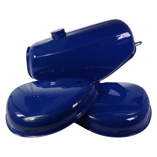 Lackset Tank + Seitendeckel dunkelblau Enduro für Simson S51E S50 S70 E Kraftstoffbehälter Cross Offroad RAL5002