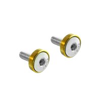 Schrauben gold für eloxierte Strebe, Aufbockgriff am...