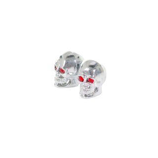 Skull Totenkopf Ventilkappen für Simson S51 S50 S70 S53 Schwalbe auch Auto Motorrad VW Opel BMW Honda Suzuki Simson S51 S50 S53 KR51 Schwalbe MZ ETZ TS Ventil Ventilkappe Skelett verchromt