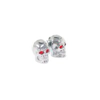 Skull Totenkopf Ventilkappen für Simson S51 S50 S70 S53 Schwalbe auch Auto Motorrad VW Opel BMW Honda Suzuki Simson S51 S50 S53 KR51 Schwalbe MZ ETZ TS Ventil Ventilkappe Skelett verchromt