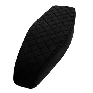 Premium Tuning Sitzbank flach Nähte schwarz für Simson S51 S50 S70 C schwarz strukturiert gesteppter Bezug für Sitz