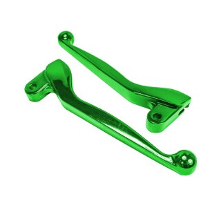 Griffe Grün für Simson S51 SR50 S50 S70 KR51/2 Schwalbe S53 SR80 Bremse Kupplung Hebel Alu massiv Vollmaterial Handhebel mit Nase Bremslicht Taster