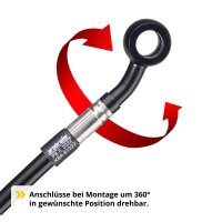 Bremsschlauch Bremsleitung stahlflex drehbar flexibel mit...