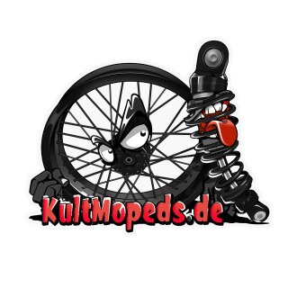 KultMopeds.de Aufkleber Felge Gasdruck Stoßdämpfer schwarz für Simson S51 S50 SR50 S53 KR51 Schwalbe Fanartikel Klebefolie