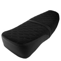Premium Sitzbank für Simson KR51 Schwalbe Habicht Sperber schwarz strukturiert gesteppter Bezug für Sitz, Sitzbank Tuning