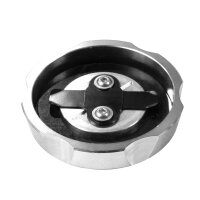 Alu CNC Tuning Tankdeckel siber eloxiert 40mm + Entlüftung für Simson S50 S51 SR50 KR51 Schwalbe