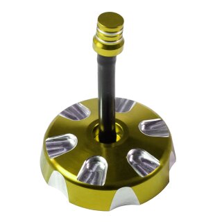 Alu CNC Tuning Tankdeckel gold eloxiert 40mm + Entlüftung für Simson S50 S51 SR50 KR51 Schwalbe