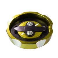 Alu CNC Tuning Tankdeckel gold eloxiert 40mm + Entlüftung für Simson S50 S51 SR50 KR51 Schwalbe