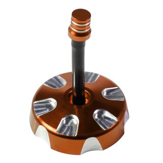 Alu CNC Tuning Tankdeckel orange eloxiert 40mm + Entlüftung für Simson S50 S51 SR50 KR51 Schwalbe