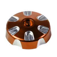 Alu CNC Tuning Tankdeckel orange eloxiert 40mm + Entlüftung für Simson S50 S51 SR50 KR51 Schwalbe