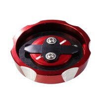 Alu CNC Tuning Tankdeckel rot eloxiert 40mm + Entlüftung für Simson S50 S51 SR50 KR51 Schwalbe