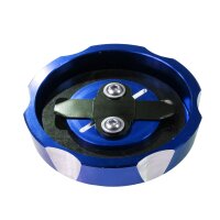 Alu CNC Tuning Tankdeckel blau eloxiert 40mm + Entlüftung für Simson S50 S51 SR50 KR51 Schwalbe