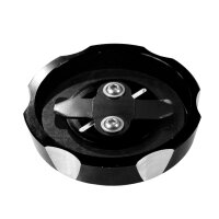 Alu CNC Tuning Tankdeckel schwarz eloxiert 40mm + Entlüftung für Simson S50 S51 SR50 KR51 Schwalbe