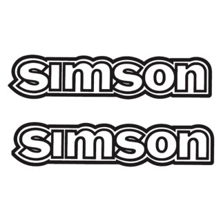 Wasserabziehbild schwarz-weiss für Tank Simson S50 Büffeltank 17,1x3,5 wie ab Werk, kein Aufkleber