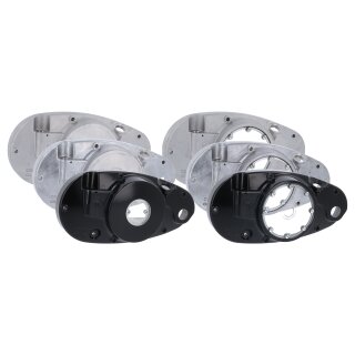 Tuning Kupplungsdeckel für Simson S50 Kupplung SR4-2 Star, SR4-3 Sperber, SR4-4 Habicht KR51/1 Schwalbe Motor Verkleidung Gehäuse Alu Natur mit fertig eingebautem DZM-Antrieb