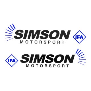 Aufkleber Satz Tank Motorsport schwarz-blau für Simson S51 S50 S70