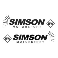 Aufkleber Satz Tank Motorsport schwarz für Simson...