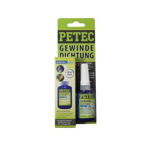 Petec Gewindedichtung blau, mittelfest bis 60 bar für Druckluftleitung, Kompressor Motor Simson KR51 S51 S50 SR50 S53 Ölablassschraube, Scheibenbremse abdichten