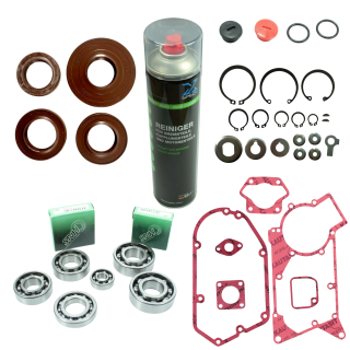 Set Motor Regeneration für Simson S51 SR50 KR51/2 Schwalbe S53 S70 MS50 SD50 SNH Lager + Simmerringe braun + Kautasit Dichtsatz zur Überholung
