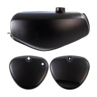 Lackset Tank + Enduro Seitendeckel schwarz matt für...