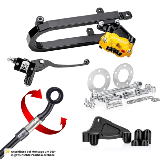 Set Scheibenbremse KR51 Schwalbe Star Sperber Habicht mit Kastenschwinge