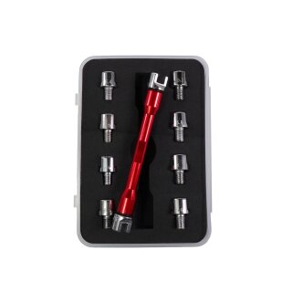 Satz Speichenschlüssel rot für MX Motorrad, MZ ES TS ETS ETZ, Simson SR1 SR2 SR I II E KR50 SL1 5,0 + 5,2 + 54 + 5,6 + 5,8 + 6,0 + 6,2 + 6,4 + 6,6mm