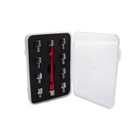 Satz Speichenschlüssel rot für MX Motorrad, MZ ES TS ETS ETZ, Simson SR1 SR2 SR I II E KR50 SL1 5,0 + 5,2 + 54 + 5,6 + 5,8 + 6,0 + 6,2 + 6,4 + 6,6mm
