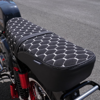 Premium Sitzbank für Simson S51 S50 S70 schwarz strukturiert gesteppter Bezug für Sitz, Sitzbank Tuning Honigwabe