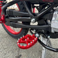 Tuning MX Fußraste Alu Eloxiert rot für Simson S51 S50 S60 S53 S70 Fußrastenträger Sport klappbar Cross