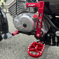 Tuning MX Fußraste Alu Eloxiert rot für Simson S51 S50 S60 S53 S70 Fußrastenträger Sport klappbar Cross