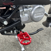 Tuning MX Fußraste Alu Eloxiert rot für Simson S51 S50 S60 S53 S70 Fußrastenträger Sport klappbar Cross