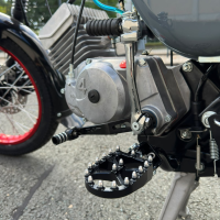 Tuning MX Fußraste Alu Eloxiert Schwarz für Simson S51 S50 S60 S53 S70 Fußrastenträger Sport klappbar Cross