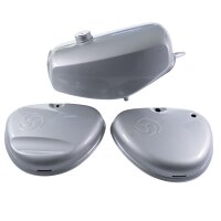Lackset Tank + Enduro Seitendeckel Wirbellogo silber...