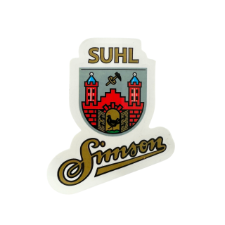 Emblem Suhl Stadtwappen für Simson SR1 SR2 AWO S51 Schwalbe Star Schriftzug Aufkleber Tank Schutzblech Kotflügel Wappen