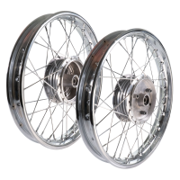 2 Felge Stahl Chrom Speichen für Simson S51 S50 S70 S53 KR51 Schwalbe Duo Spatz Star Sperber Habicht
