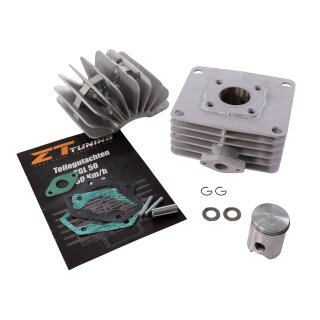 ZT50N TGL Zylinder 50ccm + Racing Fächerkopf für Simson S51 SR50 S53 SD50 KR51/2 Schwalbe Motor + Kolben & Dichtung Nikasilbeschichtet
