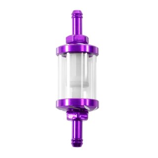 CNC Benzinfilter lila eloxiert 6mm 7mm 8mm für Simson S50 S51 S70 S53 SR50 Spatz Star Sperber Habicht MZ ETZ TS ES ETS 125 150 NSU Max Lux Kreidler Hercules Tuning Filter