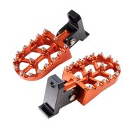 Eloxierte Cross Fußrasten orange für Simson...
