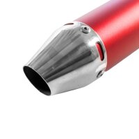 Schalldämpfer rot / schräg Tuning Auspuff für Simson S51 S50 S70 KR51/2 Schwalbe SR50 S53 Tüte