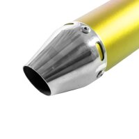 Schalldämpfer gold / schräg Tuning Auspuff für Simson S51 S50 S70 KR51/2 Schwalbe SR50 S53 Tüte