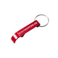 Flaschenöffner "KultMopeds.de", rot - logo...