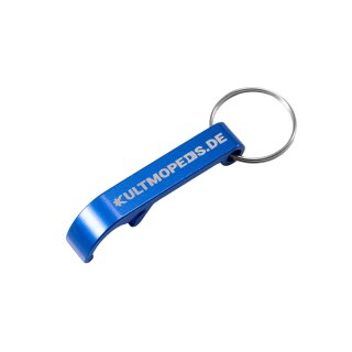 Flaschenöffner "KultMopeds.de", blau - logo weiß