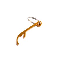 Flaschenöffner "KultMopeds.de", gold - logo schwarz